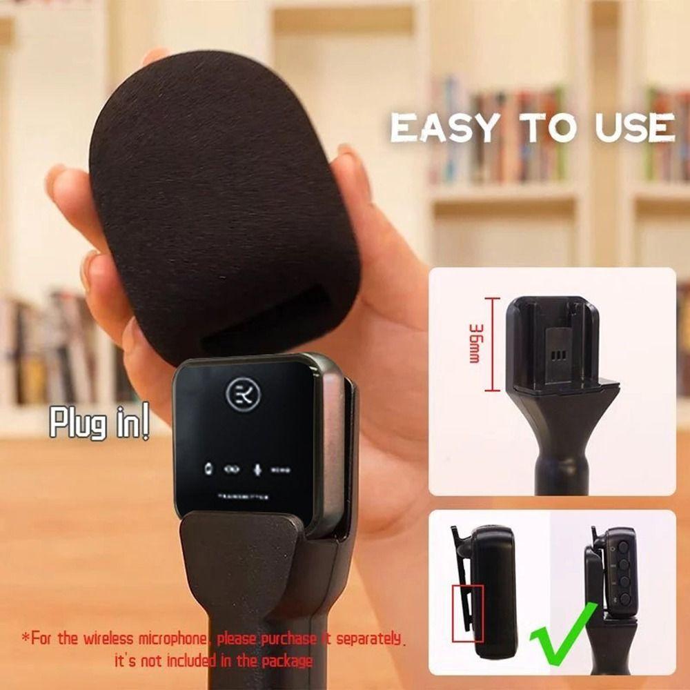 with Windproof Sponge Lavalier Interview Microphone Adaptor Handheld Mic Stand  for DJI MIC