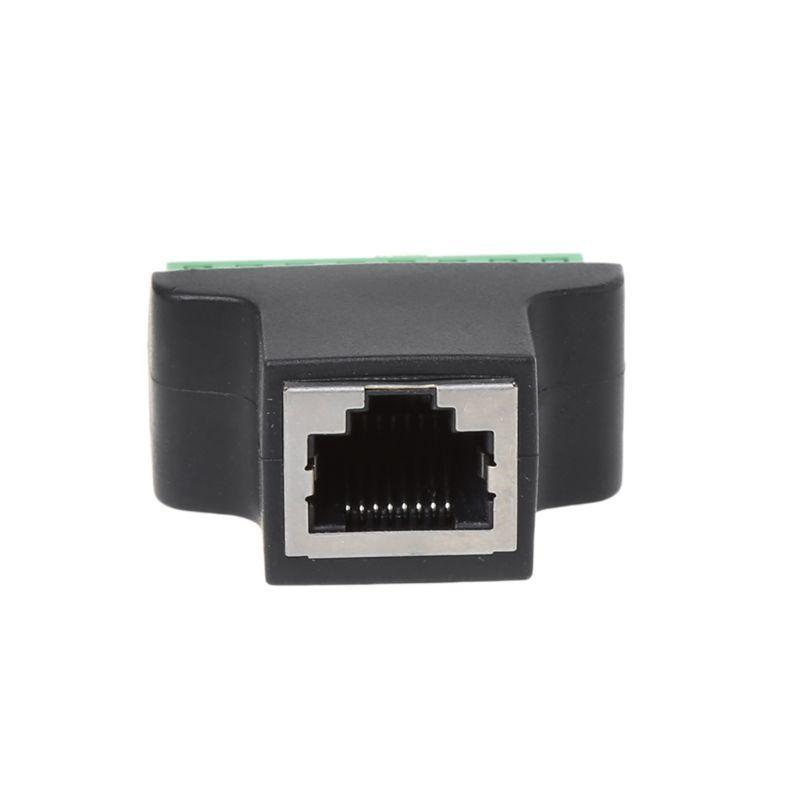 RJ45 Female To Screw Terminal 8 Pin Connector Ethernet Cable Extender Adapter