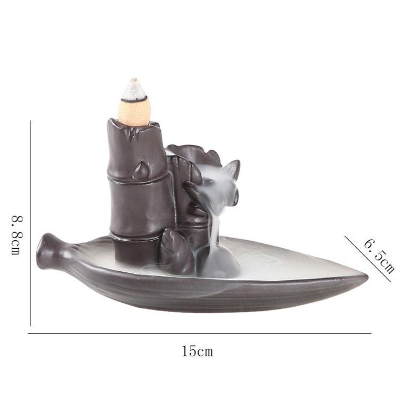 Keramik Wasserfall Rauch Rückfluss Räuchergefäß Halter Räucherschale Räucherstäbchen Heimdekoration