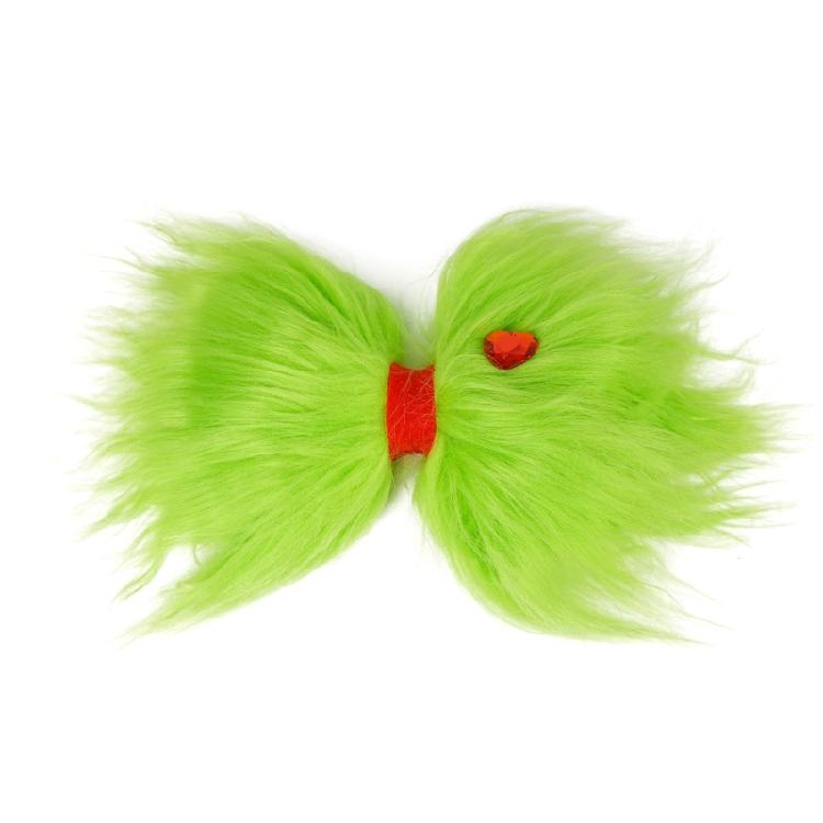 Hair Clip/Headband Plush Green Design Easy Snap Fastener Jewelry For Christmas Celebrations Family Gatherings