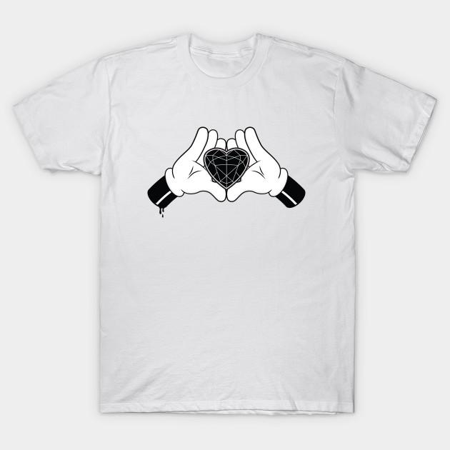 Unisex Fashion TShirt Diamond Heart Print TShirt Plus Size S-5XL T-Shirt 100%Cotton Tops O Neck Short Sleeve Tees