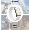 Suitable for Whoop 5.0 Wristband Strap, Nylon Woven Elastic Mg Sports Replacement Wristband with Bright Silver U-shaped Metal