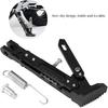 Qiilu Motorcycle Side Stand, Frames and Fittings, Crutches, Motorcycle Accessories, Side Support Bracket for Adjustable CNC Tripod Foot