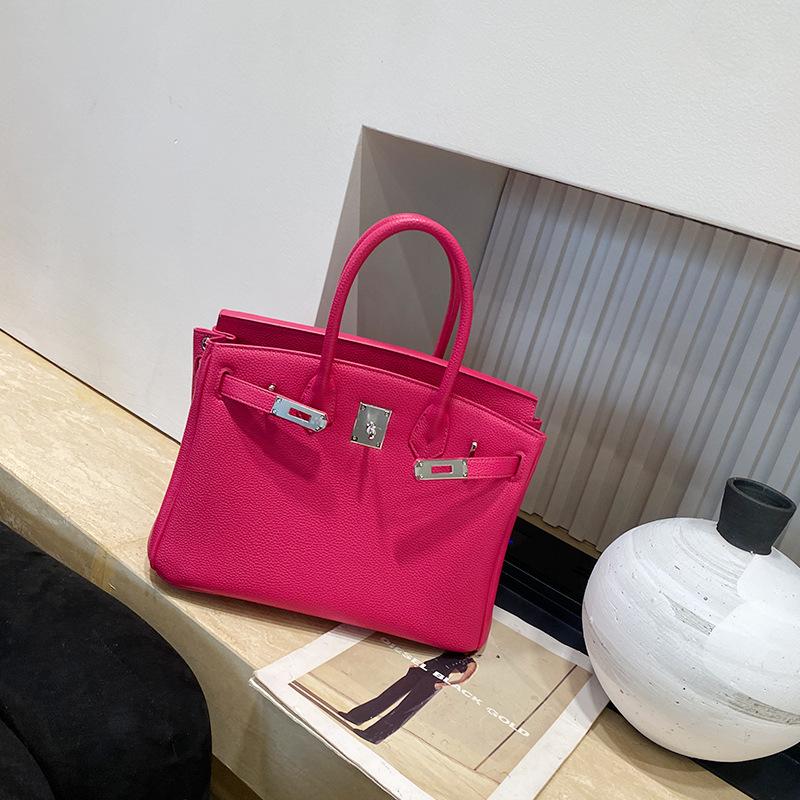 Platinová taška s vzorem liči, kožená kabelka, taška s velkou kapacitou, dámská, nová trendy a módní taška přes rameno