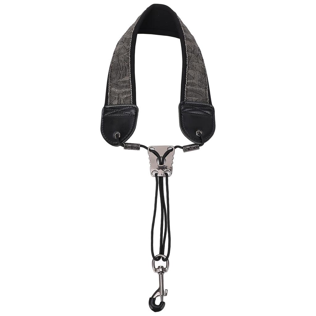 Saxophone Neck Strap Metal Cotton Adjustable Sax Neck Harness for Soprano Alto Tenor Saxophones