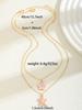 2Pcs/Set Sweet Flower & Starfish Pendant Necklace, Double Layer Gold Chain Beach Party Jewelry For Women