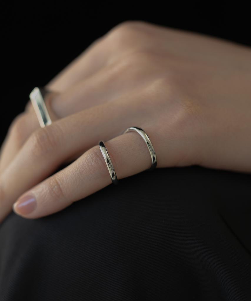 Novice Tokyo Double Line Pinky Ring / Silver