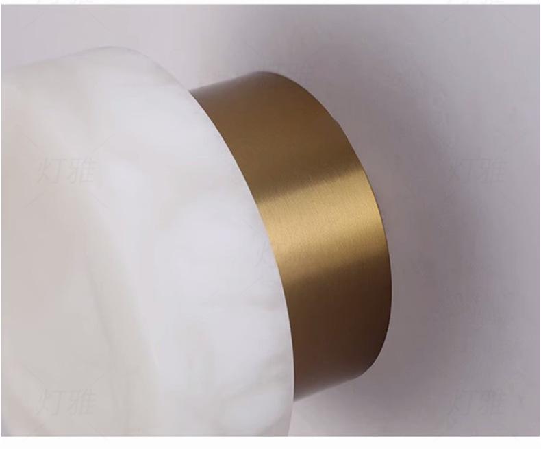 Minimalist Round Marble Wall Lamp for Bedroom, Hallway, or Balcony