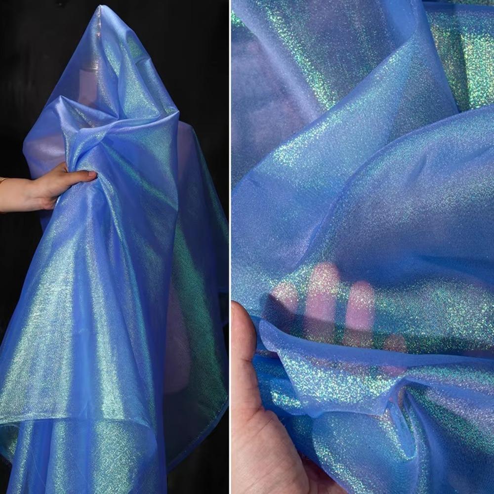 Gradient Organza Silk Curtain Gold Wedding Kindergarten Clothing Dress Creative Stage Fabric Background Fabric