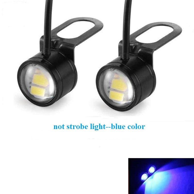 2pcs Car Eagle Eye LED Reverse Backup Driving Strobe Light Signal Lamps Motorcycle Fog Lamp Headlight Daytime Running Lights