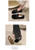 Non-slip Slip-On Leather Loafers for Wide Feet Women, Spring-Summer 2024 Collection