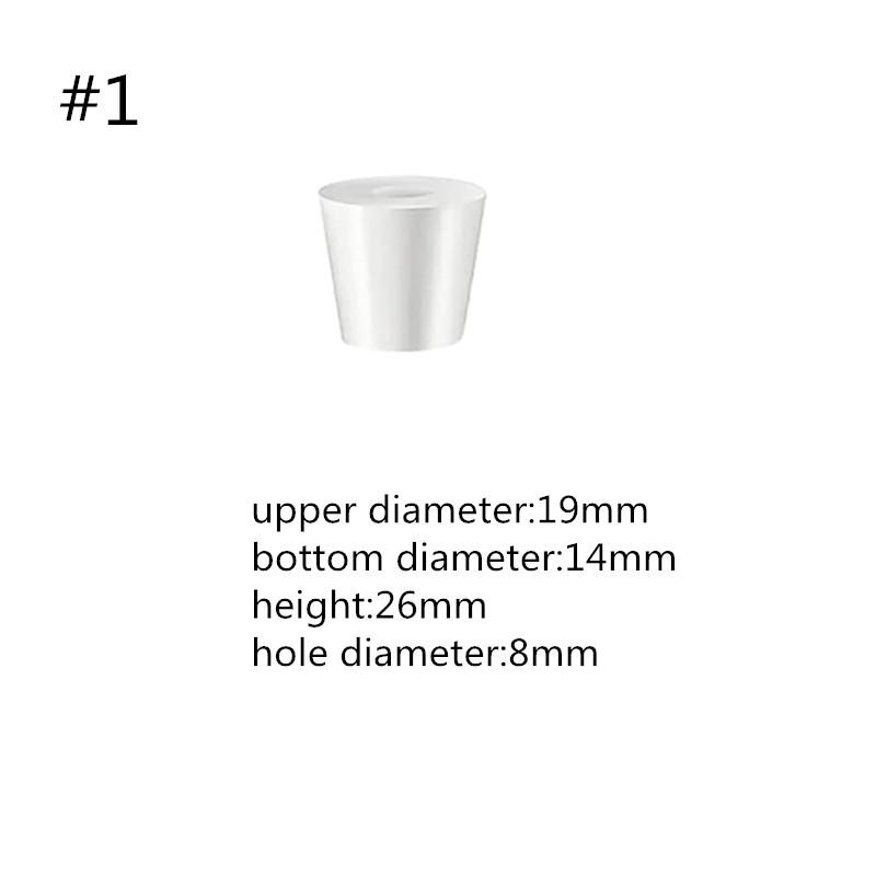 Silicone Rubber Tapered Plug With Hole Food Grade Rubber Stopper for Fermentation Barrel Airlock Valve Brew for Home Beer Bre 7