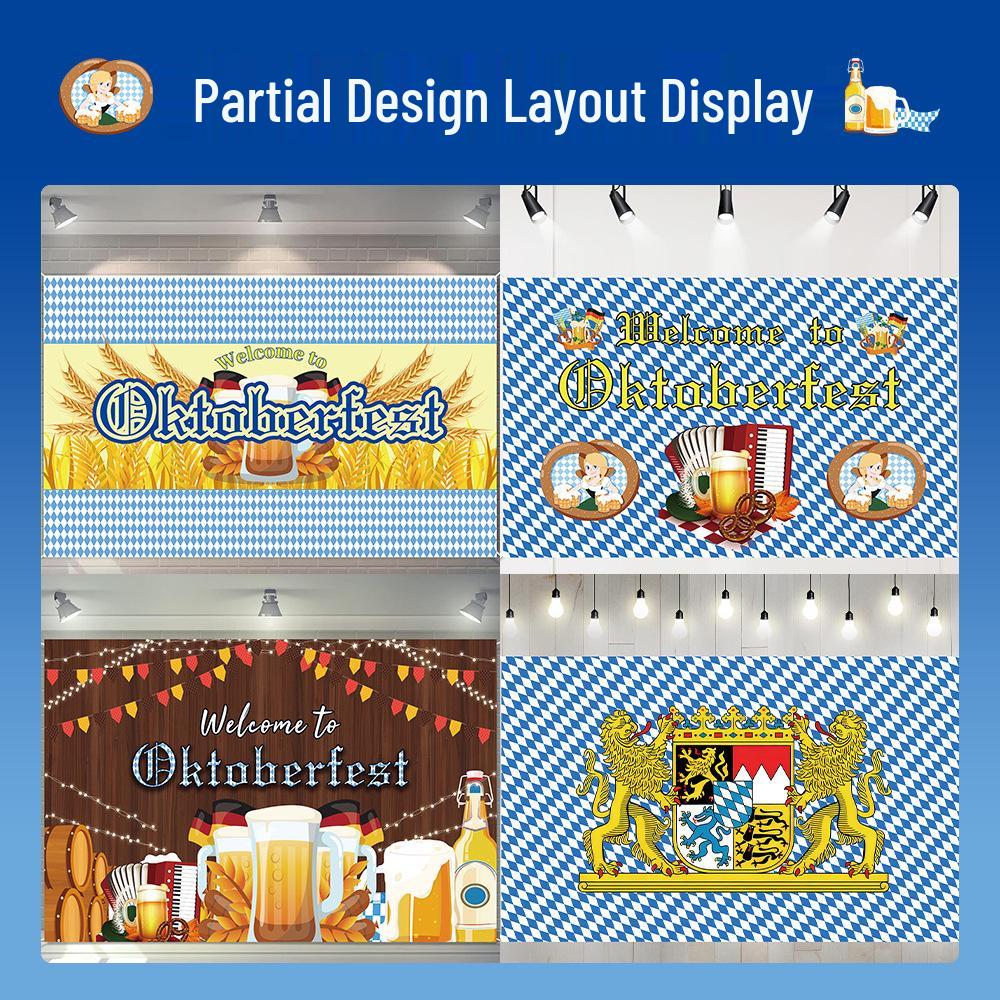 Oktoberfest Munich Background Cloth - Festival Party Atmosphere Photo Prop Decoration