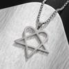 Wind Hollow Love Triangle Simple Plated Pendant Necklace