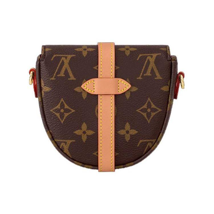Louis Vuitton Monogram Canvas Saddle Bag With Detachable Shoulder Strap Mini Women Shoulder Bag Brown M46643