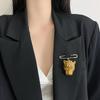 Elegant Enamel Leopard Head Brooch For Women Luxury Vintage Queen Style Pin Accessory Daily Party Accessory