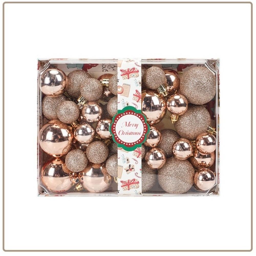 42Pcs/set Xmas Baubles Christmas Ball Set Plastic Xmas Ornament Ball Xmas Tree Hanging Pendant