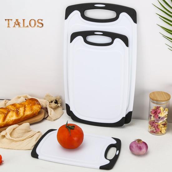 3 Pcs Chopping Board Non-slip Reversible BPA Free Easy To Clean Multipurpose Cutting Boards Home Supplies