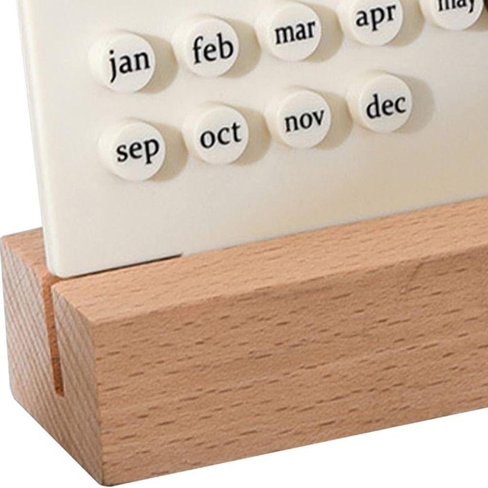 Ten Thousand Year Acrylic DIY Calendar Wooden Base Acrylic Date Planner  Desktop