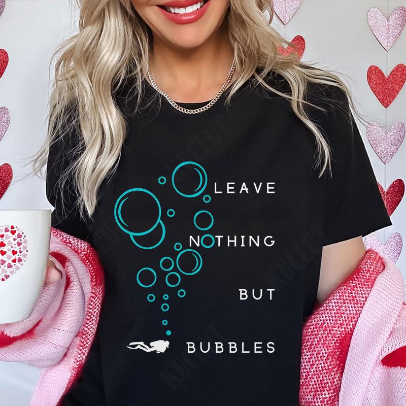 Divertente Stampa Grafica Subacqueo T Shirt Subacqueo Top Moda Girocollo Manica Corta Taglie Forti Donna T-Shirt