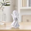 Fine Texture Gypsum Art Resin Cherubs Figurine, White Angel Statue, Garden Praying Cherub Sculpture, Shelf Decor Indoor Outdoor Home Decoration, Cute