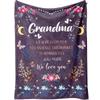 Grandma Throw Blanket from Grandkids Birthday Mother's Day Flannel 60x50 In