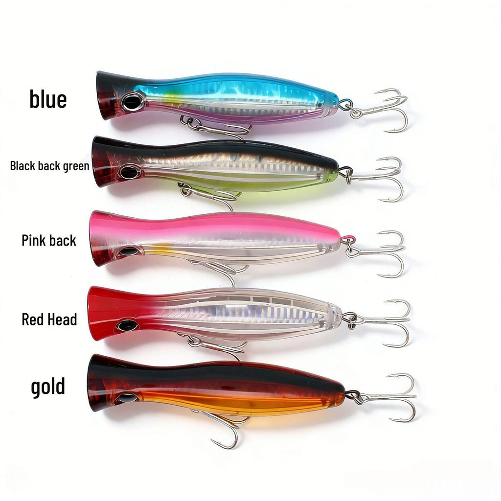 13cm 43g Sea Fishing Wave Crawler Lure with Reinforced Hooks and Polished Laser-Stamped Body, In Exquisite Packaging