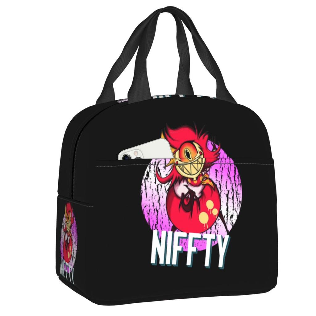 Custom Hazbins TV Show Animation Hotel Lunch Bag Men Women Thermal Cooler Insulated Lunch Boxes for Kids School