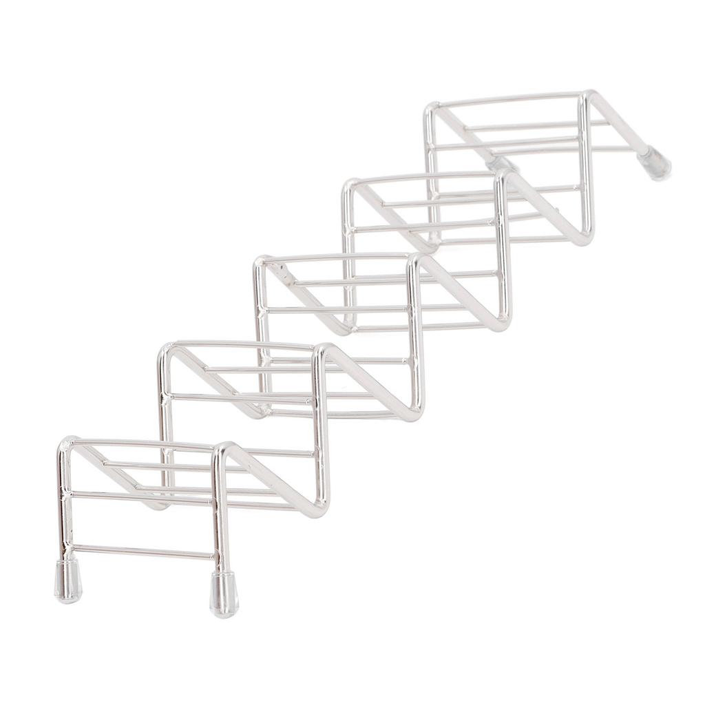 Taco Holder Stainless Steel Thin Pancake Stand Rack Wavy Shape Taco Tray for Restaurant Party