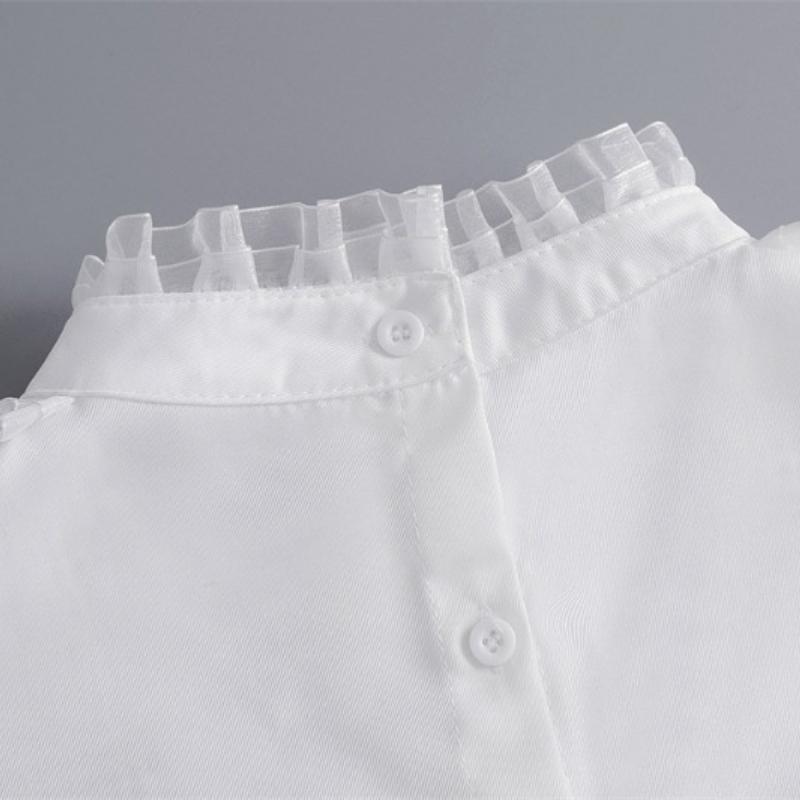 Damen Spitzen Stehkragen Hemd Falscher Kragen Vintage Abnehmbarer Hemdkragen Halsschmuck Falscher Kragen Revers Bluse Oberteil Kleidung Accessoires