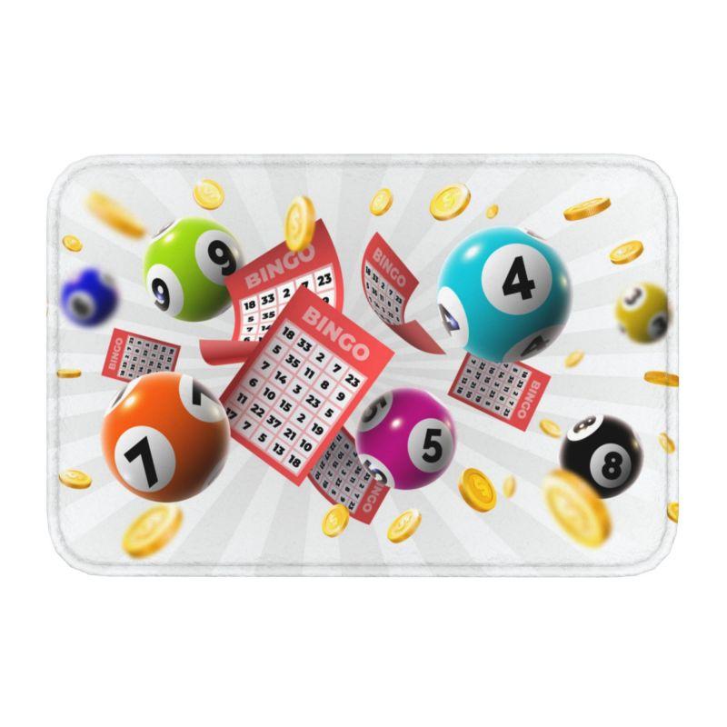 Game Bingo Doormat Mat Anti-Slip Kitchen Bathroom Toilet Rug Carpet 40*60cm