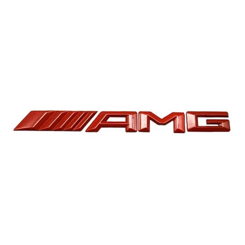 

For Mercedes Benz Metal Car 3d Rear Letter Emblem Trunk Sticker for Mercedes benz AMG W204 W203 W205 W124 W221 W213 W212 C E S G красный