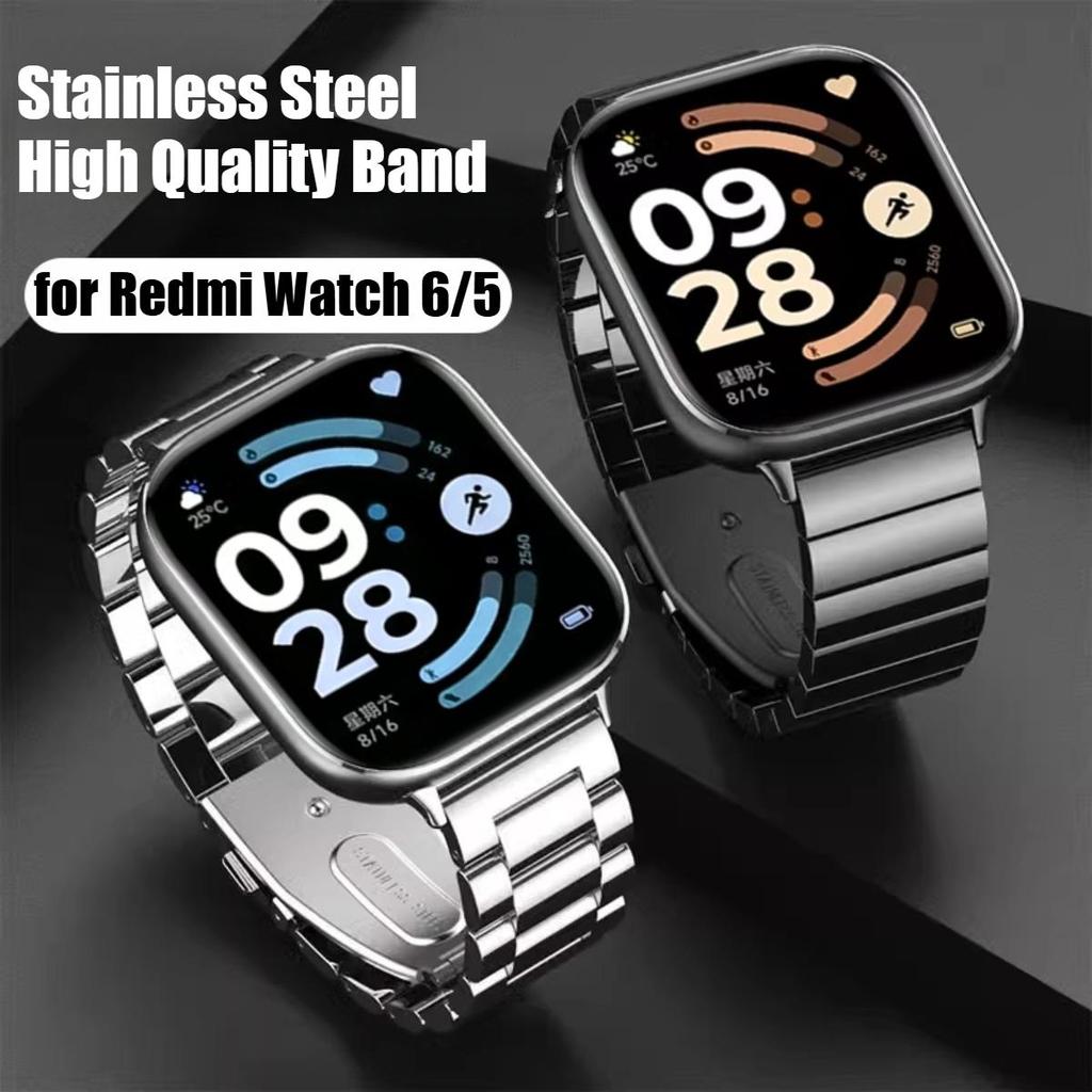 Stainless Steel band For Redmi watch 6 5 4 strap SmartWatch wristband metal link bracelet for xiaomi mi band 8/9 pro watchbands