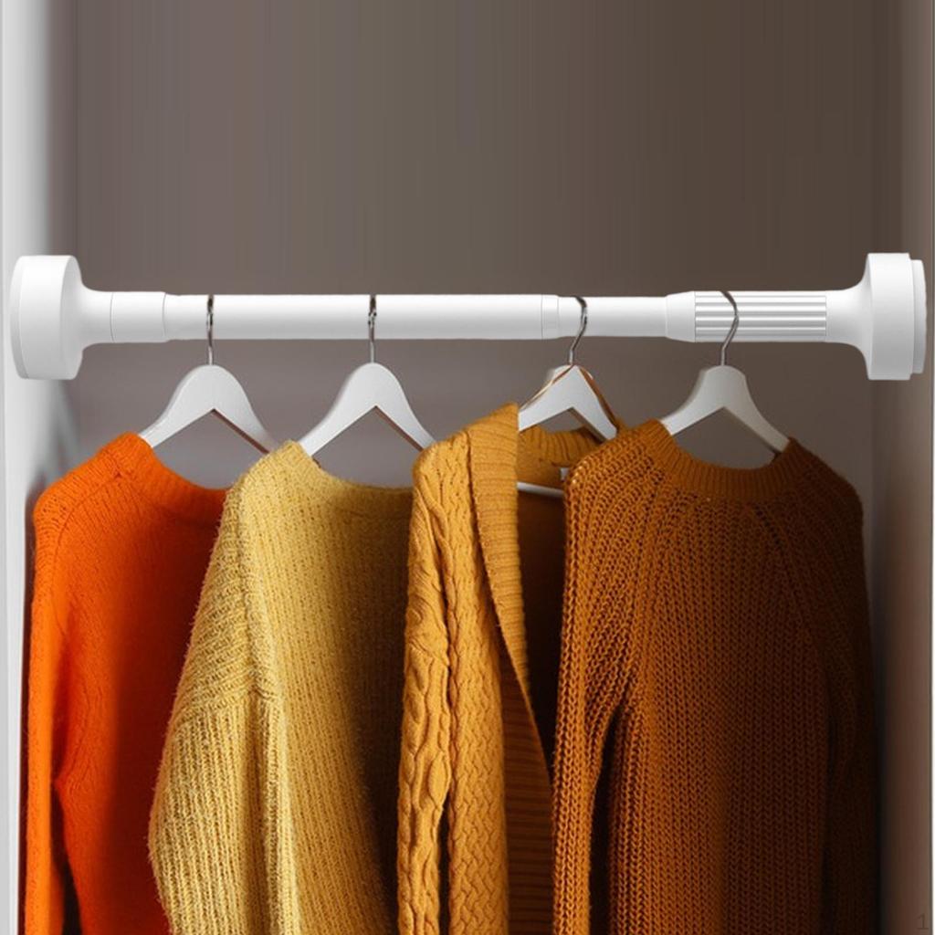 Adjustable Closet Pole Clothing Drying Rack Heavy Duty Garment Shower Curtain Rod Telescopic