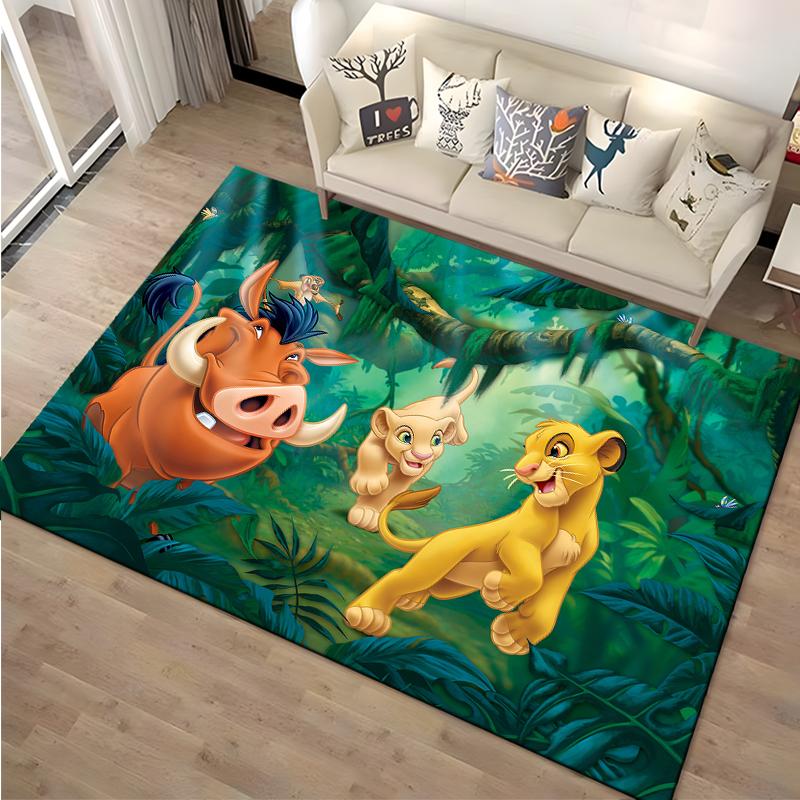 1PC The Lion King Simba Printed Carpet Rugs Living Room Bedroom Bedside Bathroom Floor Mat Kids Room Non-slip for Sofa Doormat