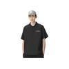 Li Ning Table Tennis Series Printed Casual Versatile Comfortable Short Sleeve Polo Shirt Unisex Polo Shirts Black APLV545-1