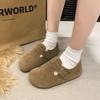 Fashion 2025 New Women Fashionable high-quality versatile Fur Flats Short Women Fashion Buckle Soft Sole Cotton Shoes Sued Warm Shoes