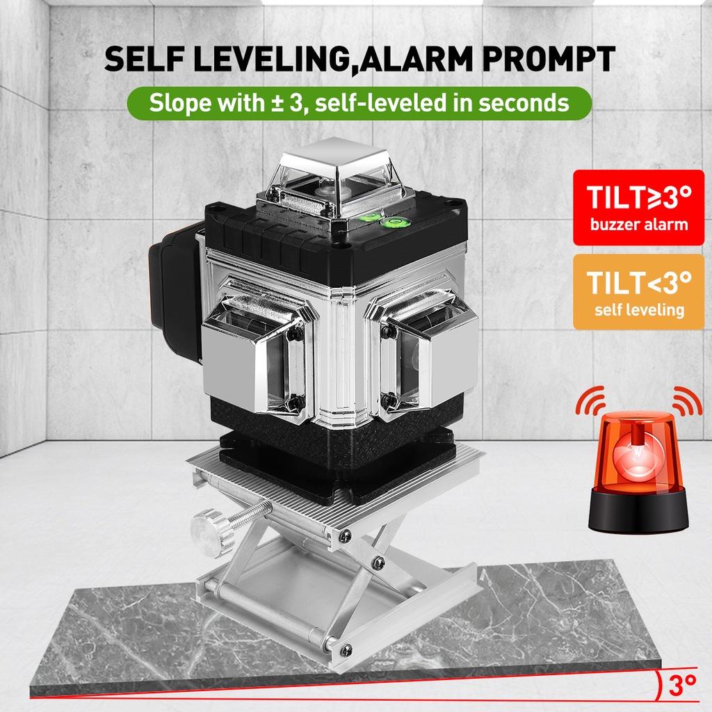 16 Lines 4D Laser Level Green Line SelfLeveling 360 Horizontal And Vertical Super Powerful Green Laser Level APP Control New
