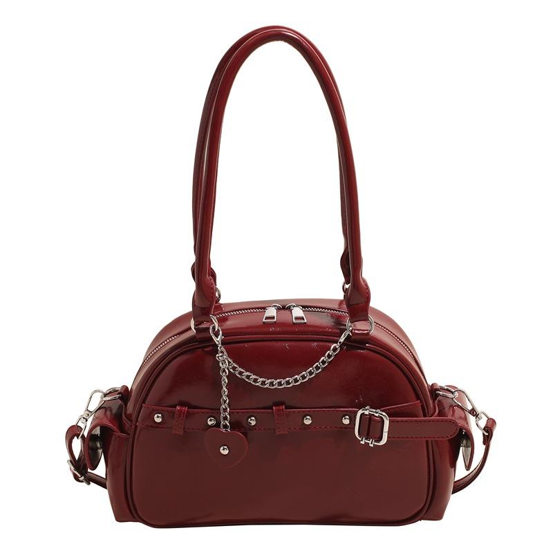 Hand carry high-end bowling bag women's spring and summer new fashion versatile shoulder bag trendy casual messenger bag