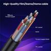0.7m Spring Coaxial 8K 48Gbps HDMI 2.1 Cable HD Video Left Angled To Straight Port Adapter Cord
