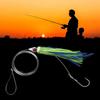 Fishing Tackle Squid Skirt Feather Lure long tail  String hook Tied up Saltwater Octopus Bait