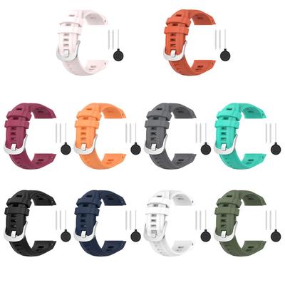 Silicone Watch Band Soft Strap With Spring Bar Tools Sport Wristband Compatible For Garmin Instinct