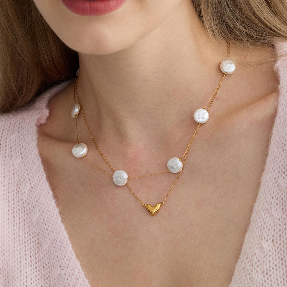 Light luxury niche high-end fringed pearl necklace accessories jewelry