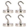 4pcs Powerful Strong Magnetic Hooks Heavy Duty Neodymium Refrigerator Surfaces Not Scratch Magnet