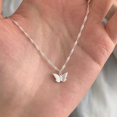 Elegant Korean Style Butterfly Necklace - Women's Summer Light Luxury Choker Clavicle Chain
