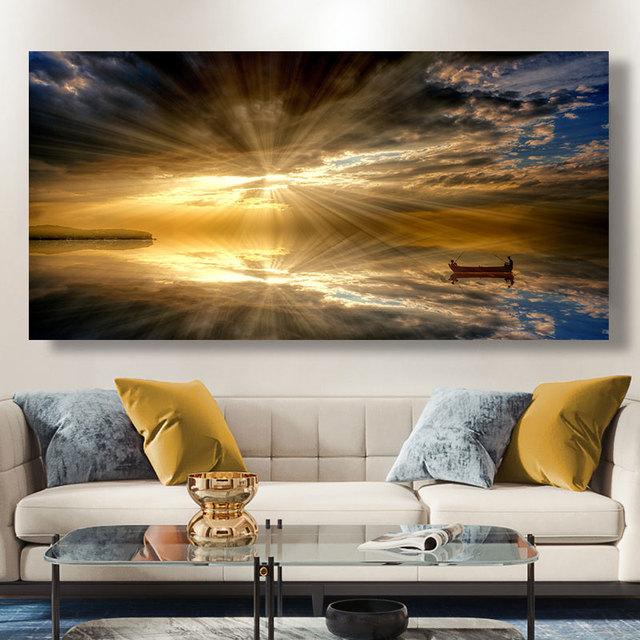 Ocean View Pictures, Sunset, Sunrise, Landscape Posters and Prints, Canvas Paintings, Living Room Wall Art