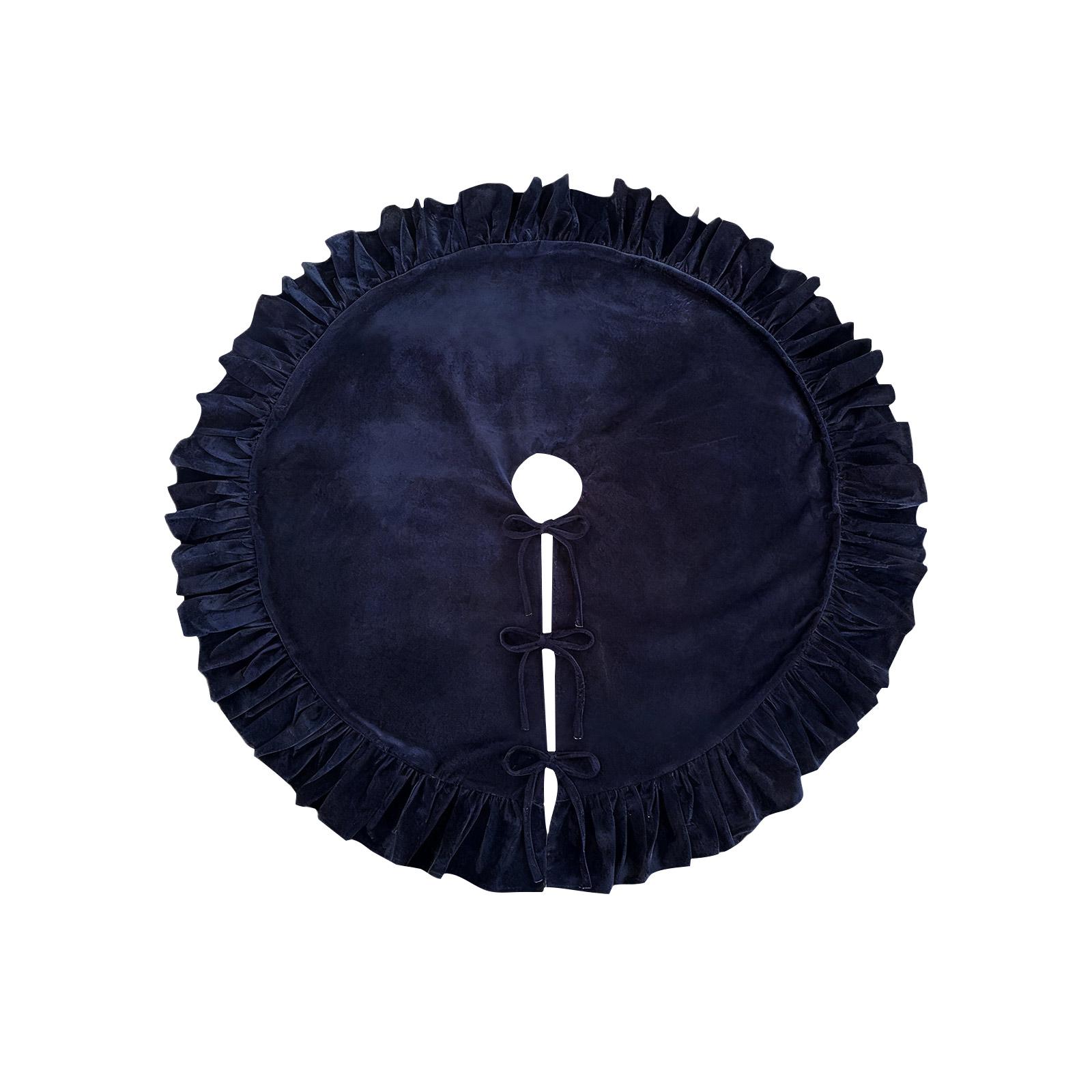 

Solid Color Velvet Christmas Lace Tree Dress 122CM One Size тёмно-синий