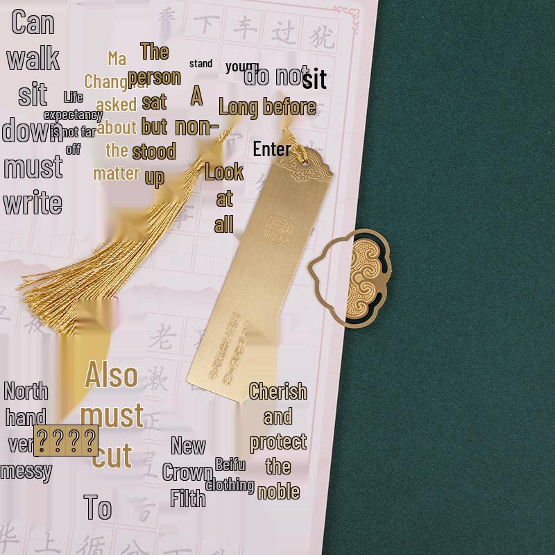 Zhi Hui Custom Metal Bookmarks - Tassel and Antique Style with Baking Varnish Finish, Personalized Logo Option for Journal Books