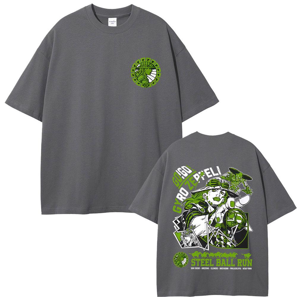 Anime JoJos Bizarre Adventure Jolyne Jotaro Graphic Tshirt Men Women Manga Fashion Vintage Tshirts Mens Oversized Tee Shirt