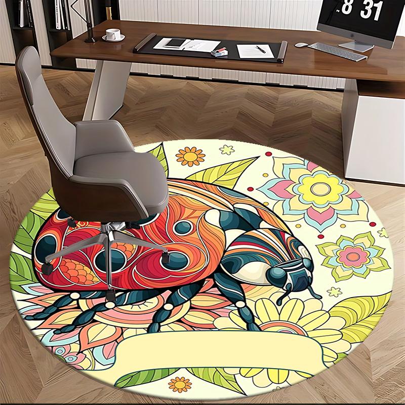 Colorful Ladybug Office Carpet Chair Mats, Home Decor, Sofa Rug, Office Carpet Gift for All Rooms1118169a